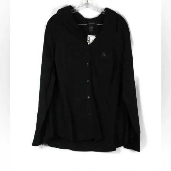 lane bryant dress shirts Classic Long Sleeve Button Down Cri